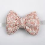 Double layer knitted bow ti..