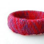 Knit fabric covered bangle