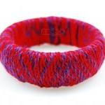 Knit fabric covered bangle