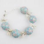Knit fabric covered bracele..
