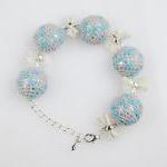 Knit fabric covered bracele..