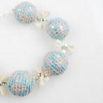 Knit fabric covered bracele..