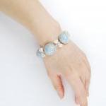 Knit fabric covered bracele..